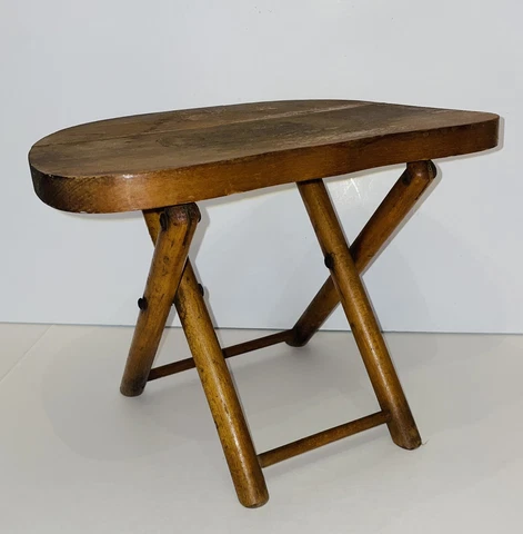 Vintage NEVCO Fold N Carry Stool Made in Yugoslavia 12”x 8.5”x9.5" Cover