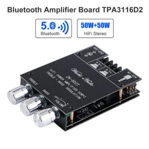 Amplificador Bluetooth 5.0 Placa Estéreo TPA3116D2 2X50W Audio Hi-Fi Amplificador - Imagen 1 de 8