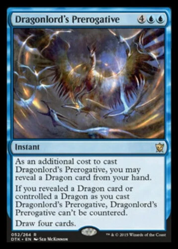 x1 Dragonlord's Prerogative R MTG Dragons of Tarkir M/NM, English - Image 1 of 1