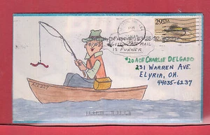 Local Post Fishing dibujado a mano Cubierta ACE US de color - Imagen 1 de 2