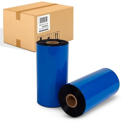 6.00" X 1345' Thermal Transfer Ribbons Zebra 1" Core 12 Rolls Wax - Image 1 of 4