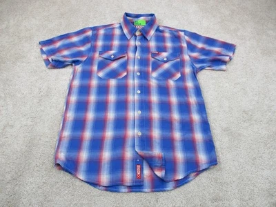Camisa Dixxon Flannel Co Para Hombres Pequeña Azul Rojo Blanco Gloria Mezcla Bambú Abotonada * Foto 1 de 4