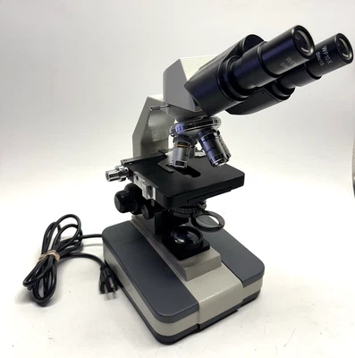 Gently Used Binocular Compound Microscope w/WF10X Eyepieces & Walter Lenses - Image 1 of 4