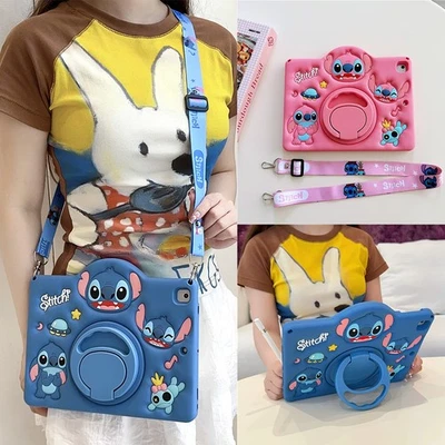 Angel Stitch Cover Case Stand Strap For iPad7/8/9/10th Gen Air 10.2 360Rotation - Image 1 of 4