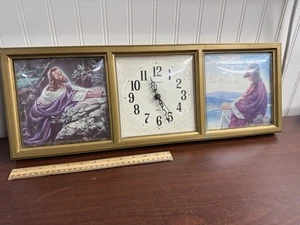 Vintage Jesus Wall Clock Art - Picture 1 of 3