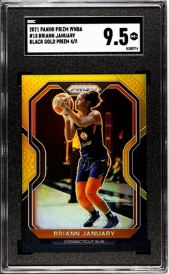 2021 Panini Prizm Wnba #18 Briann January Black Gold Prizm #/5 SGC 9.5 - Image 1 of 2