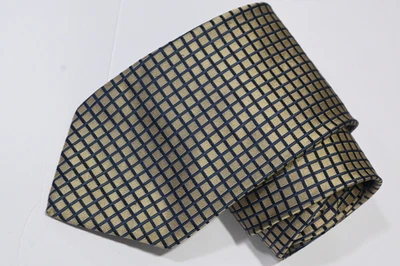 CANALI 黄色丝绸男式领带 W:3 3/4 L:60 出品 — 第 1/3 张图片