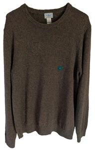 LL Bean Pullover Herren Gr. L Baumwolle Ragg Loden Grün Klassisch Minimalistisch Gorpcore - Bild 1 von 4
