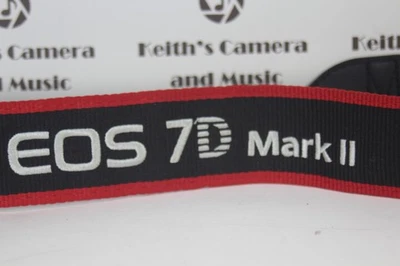 NUEVO Canon EOS 7D Mark II Cámara Hombro Cuello Correa Bordada Genuina OEM COMO NUEVO Foto 1 de 4