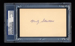 MONTY STRATTON SIGNED INDEX CARD PSA/DNA AUTOGRAPH CHICAGO WHITE SOX ALL STAR - Picture 1 of 2