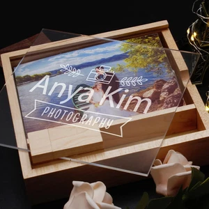 Personalised Laser Engraved 6x4 Photo Album Wooden Walnut Maple Wood Box 2.0 3.0 - Afbeelding 1 van 11