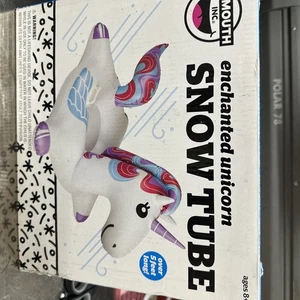 Big Mouth Inc. XL Gonfiabile Unicorno Incantato Tubo Neve Slitta Invernale - Foto 1 di 2