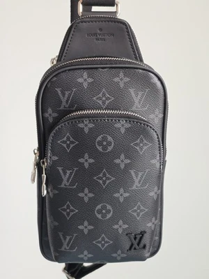 Louis Vuitton Avenue Crossbody Sling Bag Black Monogram Damier Canvas Graphite  - Image 1 of 4