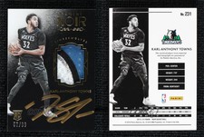 2015 Panini Noir Color Rookies /99 Karl-Anthony Towns RPA Rookie Patch Auto RC
