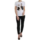 Dolce And Gabbana T Shirt Blanc Famille A Ecussons Coton Col Rond It40 Us6 S