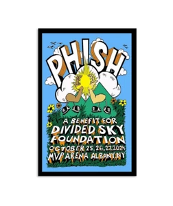 Phish Divided Sky Foundation October 25-27 2024 MVP Arena Albany, NY Poster - Picture 1 of 8