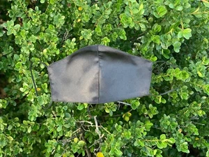Black Satin Face Mask, 100%, Women's Mask, Reusable, Washable, Artistic, USA - Picture 1 of 3
