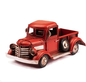 Red Christmas Truck,Metal Vintage Farmhouse Truck Decor,Antique Pickup Trucks De - Picture 1 of 8