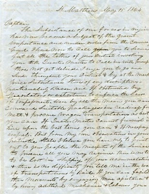 1864 CONFEDERADO ST MATTHEWS SC CAPT JOHN J RILEY COPIA DEL MAYOR CON CARTA DE HERRERO Foto 1 de 2