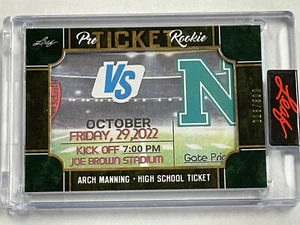 2023 LEAF ARCH MANNING #/300 GIOCO USATO ISIDORE NEWMAN BIGLIETTO ROOKIE LICEO - Foto 1 di 12