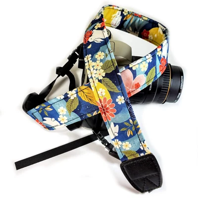 Bunny Floral Camera Strap- Bunny Camera Strap-Double Padded Comfortable Camera - Image 1 of 4