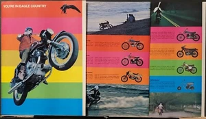1969 American Eagle 6 page Original Motorcycle Print Ad 405 Talon 350 Road Sport - Picture 1 of 2
