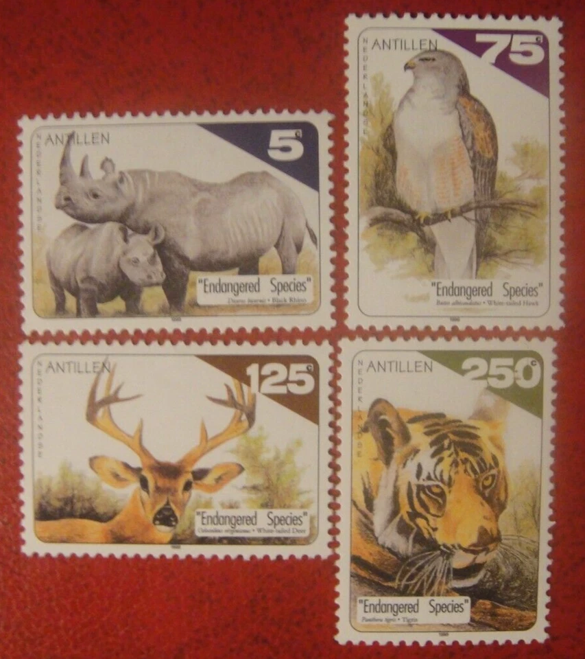 Antillas Neerlandesas 1998. Especies en peligro de extinción.  Como nuevo desquiciado. Foto 1 de 1
