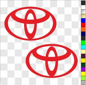 Toyota (1) x 2 stickers decals logos badges car etc. various sizes/colours - Picture 1 of 3
