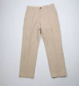 Brooks Brothers Mens 32x30 Clark Linen Blend Straight Leg Chino Pants Trousers - Picture 1 of 15