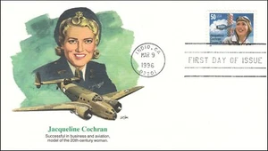 Jacqueline Cochran First Woman To Fly Faster Than Speed Of Sound USA FDC 1996 - Picture 1 of 2