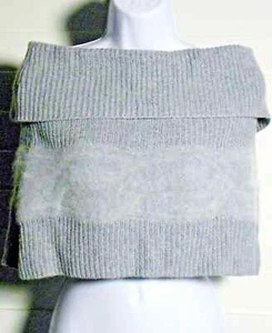 White House Black Market Gray Cape Shrug Top Size S/M NWT - Picture 1 of 1