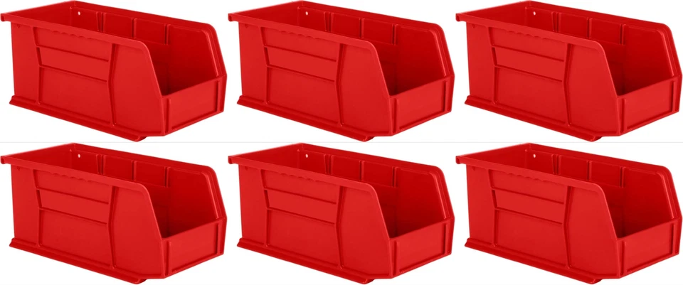 Hudson Exchange 11" x 5-1/2" x 5" (6 Pack) Plastic Stackable Storage Bin - Image 1 of 1