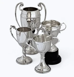 Set of 4 Hallmarked Silver Trophies / Cups 1937-1939 Birmingham 330g Total NB211 - Picture 1 of 5