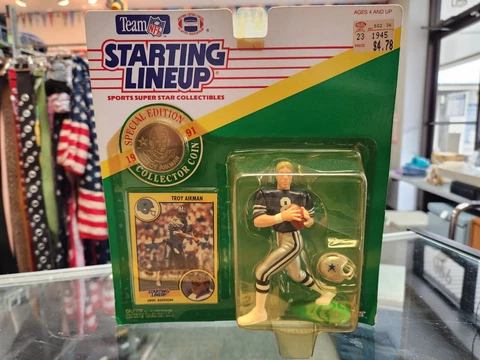 Starting Lineup NFL TROY AIKMAN DALLAS COWBOYS Action Figure 1991 NIB KENNER Cover