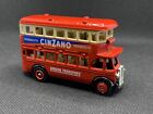 1983 LLEDO DAYS GONE DG15 RED CINZANO DOUBLE DECKER BUS ENGLAND