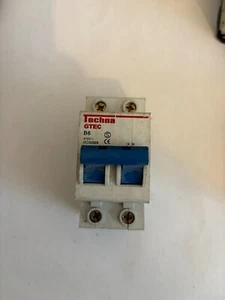 TECHNA GTEC B6 6 AMP 6KA DOUBLE POLE MCB CIRCUIT BREAKER. - Picture 1 of 1