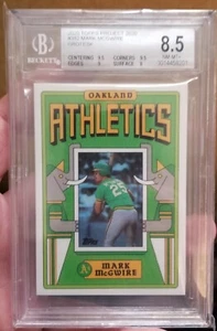 2020 Topps Project 2020 Mark McGwire Grotesk Art BGS 8.5 NM-Mint+ Pop 1 PR 1,762 - Picture 1 of 2