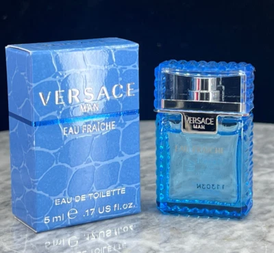 Versace MAN Eau Fraiche MINI Eau De Toilette 0,17 OZ Nuevo en caja Foto 1 de 4