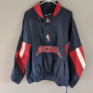 1994 Starter Houston Rockets Pullover Jacke Herren XL Vintage Y2K NBA Olajuwon - Bild 1 von 14