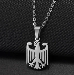Edelstahl Halskette Anhänger Adler Deutschland - Bild 1 von 3