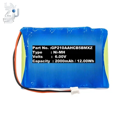 6.0V 2000mAh Battery for VDW GP210AAHCB5BMXZ Silver Reciproc V041163000000 1PCS - Image 1 of 4