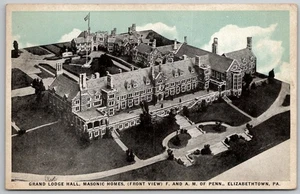 c1925 Antenne Großlogenhalle Freimaurerhäuser Flagge Elizabethtown Pennsylvania PA - Bild 1 von 2