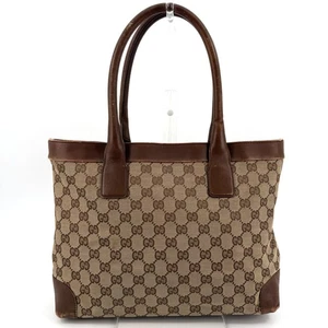 Bolso de Mano GUCCI PVC GG Marrón 33890 Auténtico de Japón - Imagen 1 de 18