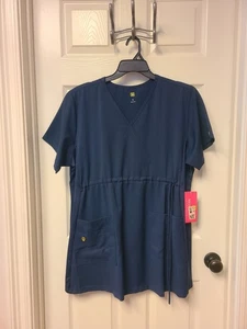 Wonderwink Womens MATERNITY Scrub Top XL Navy New NWT - Soft Stretch Comfort Fit - Picture 1 of 9