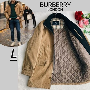 Burberry London Padded Faux Suede Coat Big Silhouette Men's US Size M Authentic - Picture 1 of 10