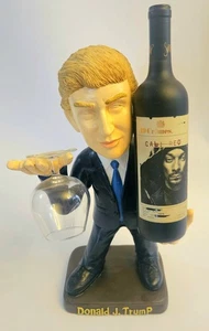 Vintage President Donald J. Trump Wine Bottle Glass Holder Trump Marina Hotel - Picture 1 of 10