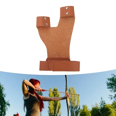 2 Finger Protective Guard Fleece Lining Left Hand Archery Shooting Glove Skin - Image 1 of 4