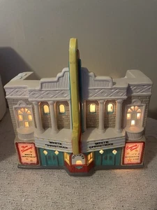 Dept 56 THE PARAMOUNT THEATER Ad WHITE CHRISTMAS IT’S A WONDERFUL LIFE Village - Picture 1 of 11
