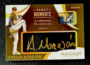 2020 Immaculate Adrian Morejon RPA RC Friar Logo Patch Auto D.M. Gold 1/10!!🔥🤩 - Bild 1 von 2