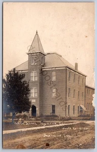 K24/ Jasonville Indiana RPPC Postkarte um 1910 öffentliches Schulgebäude 113 - Bild 1 von 4